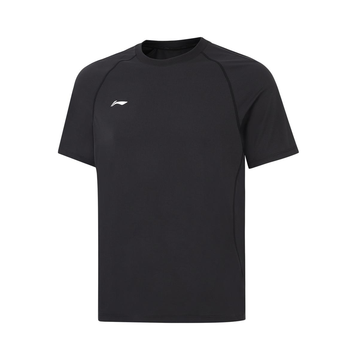 Li-Ning Fashionable Breathable Sports Casual Short Sleeve T-Shirt Men tops Black ATSW413-2 S