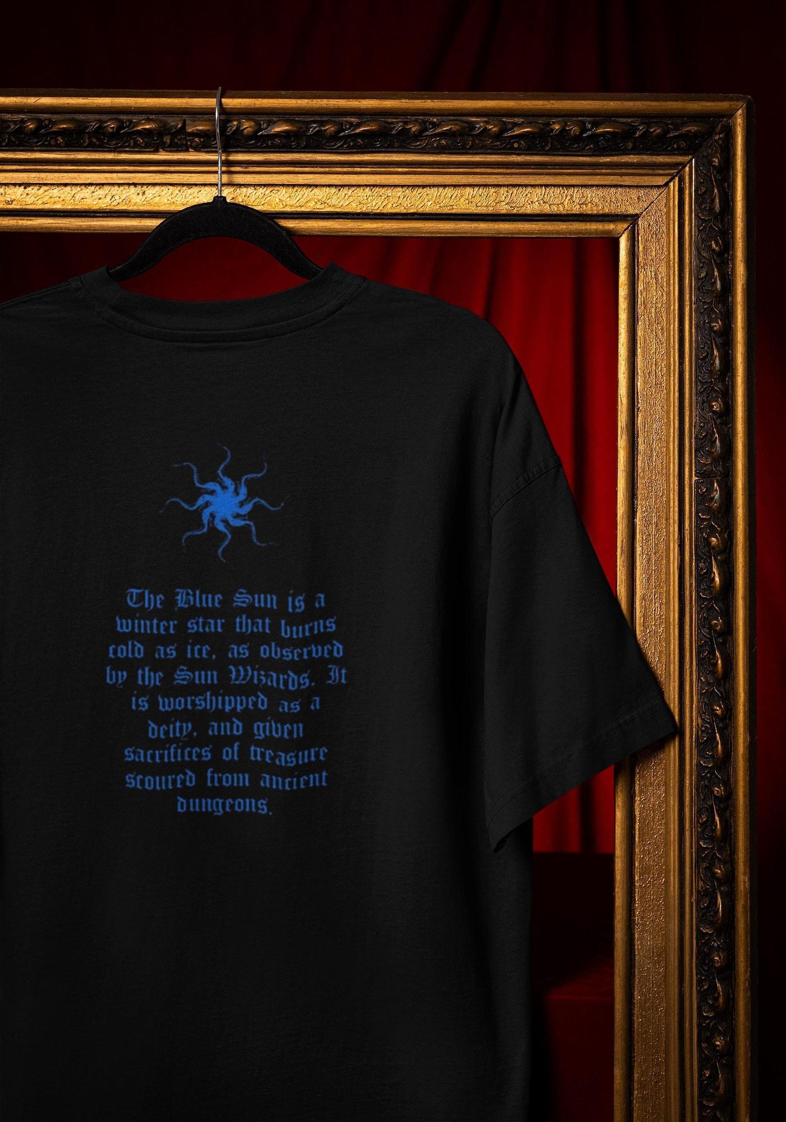 Blue Sun Occult T-Shirt: Dark Fantasy Wizard Graphic Tee Comfort Colors® M