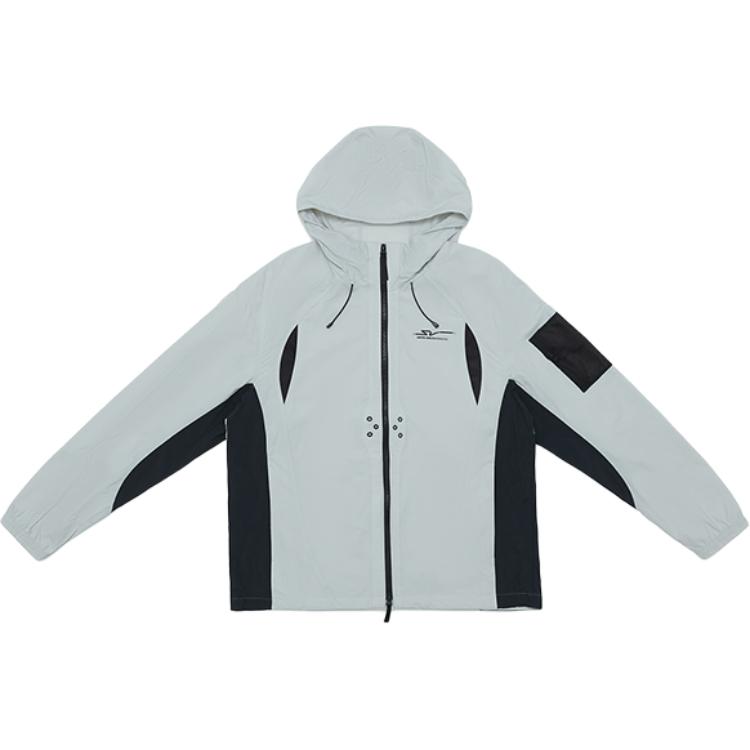 Anta Letter Color Block Zipper Hooded Versatile Casual Jacket Men jackets 172621601V-2 S