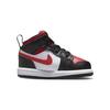New Jordan 1 Mid Black Fire Red TD 640735-079