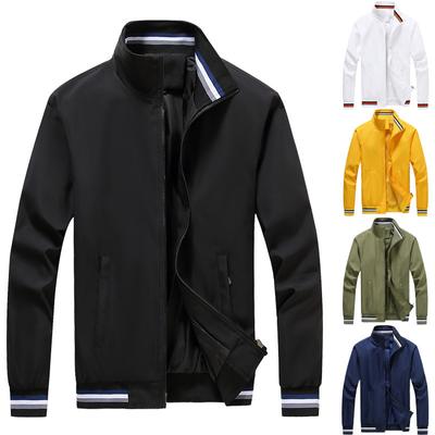 Men's Jacket Autumn and Winter Casual Sports Stand-up Collar Jacket Fashion Versatile Men's Zipper Jacket