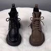 Autumn and winter ins wind Martin boots new velvet short tube British style soft leather thin boots short boots