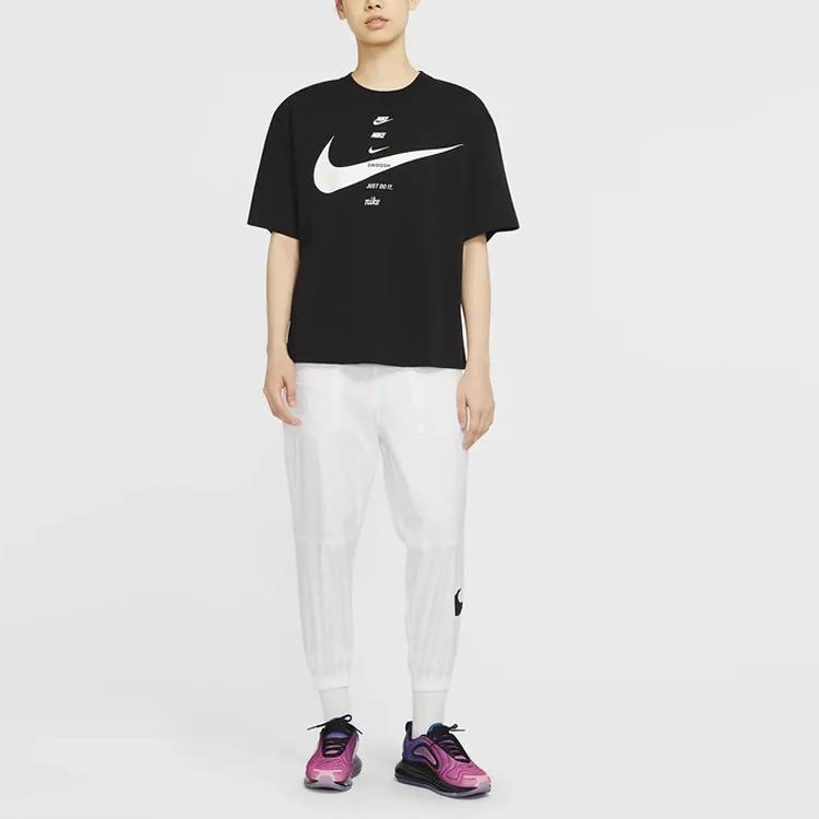 Nike T Shirts Women's Black Crew Neck Moderate (Unisex) T-Shirts CU5683 010