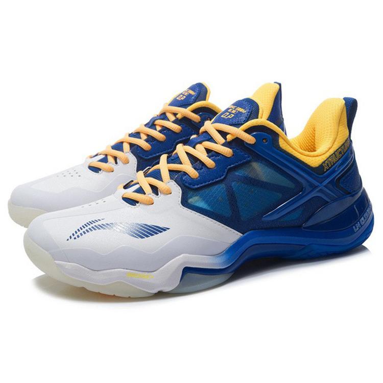New LiNing Sonic Boom OP Cushioning Anti Slip And Wear Resistant Support Low Top Badminton Shoes Blue AYZQ009-5