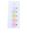 5pcs Transparent Sparkle Resin Flowers Girls Hair Clips Cute Sakura Golden Metal Shattered Hair Clips Women Hair Accessories