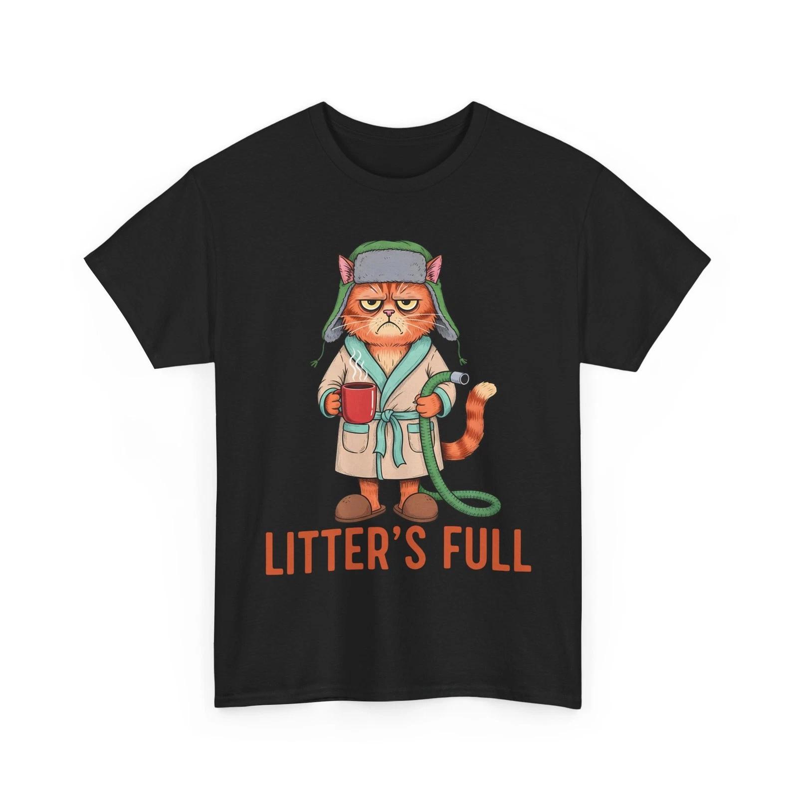 Litter’s Full Cat Parody Shirt, Funny Cat Women Men Shirt M