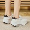 Women Platform Casual White Leather Elevator Shoes Thick Sole Height Increase Sneakers