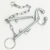 Stainless Steel Cattle Nose Ring Cow Nose Plier Traction Force Tool with Chain Metal Animals Locking Equipment Accessory