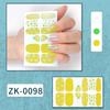 12-finger White No-Bake Nail Decal Fully Coated with Waterproof Long-lasting Nail Patch Simple Wind Nail Polish Adhesive