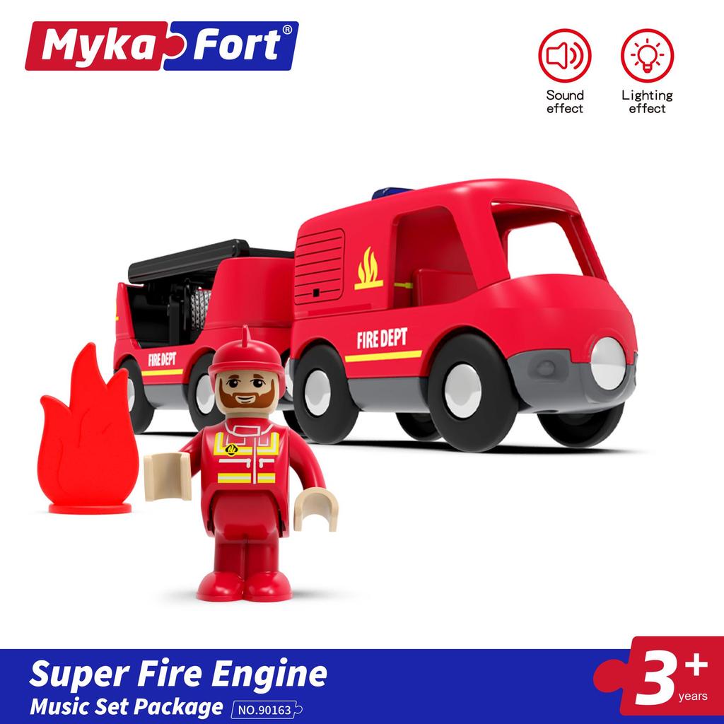 Sound & Light Track Car Police Station Fire Rescue Role-Play Toy for Kids