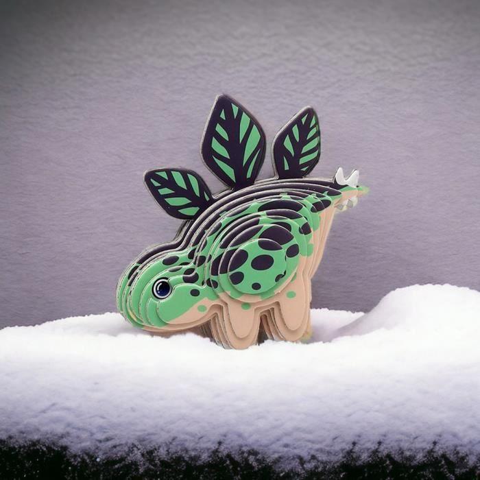 3D Dinosaur Stegosaurus DIY Puzzle To Assemble - Educational and Fun Game for Children Aged 5 and Up