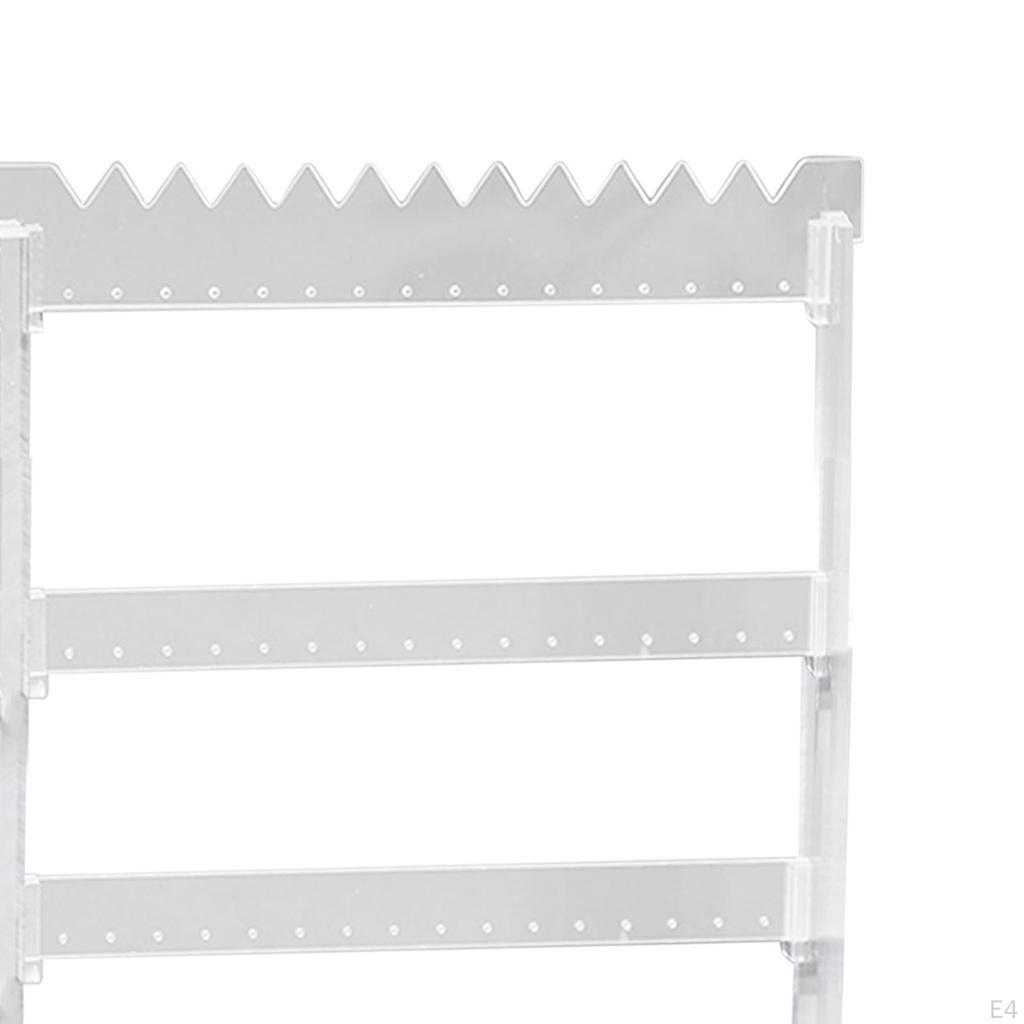 Jewelry Display Rack Earring Organizer Holder, Acrylic Decorative Detachable Clear Bracelet Storage