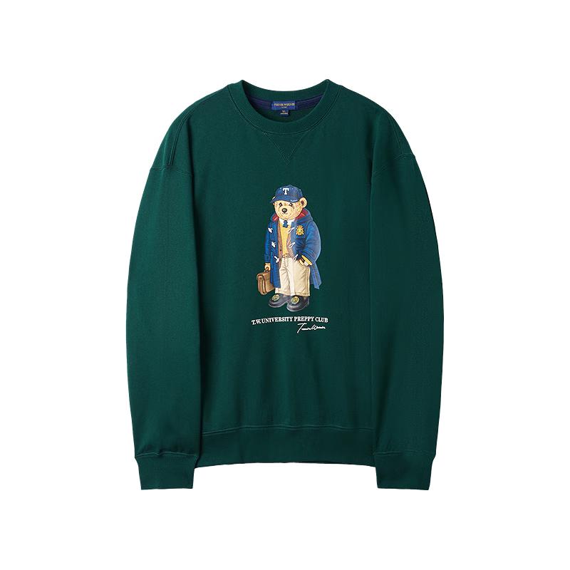 Teenie Weenie Men's Big Bear Print Loose Fit Crewneck Sweatshirt