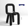 Creative Designer Vanity Chair with Backrest for Bedroom, Bold and Irregular Shape Leisure Stool