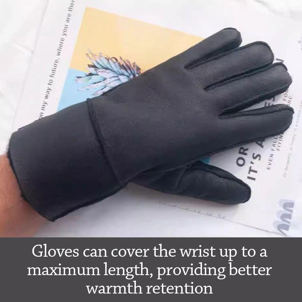 Winterhandschuhe aus Kunstpelz Warme Fahrradhandschuhe Modische Fäustlinge zum Autofahren Herren Damen