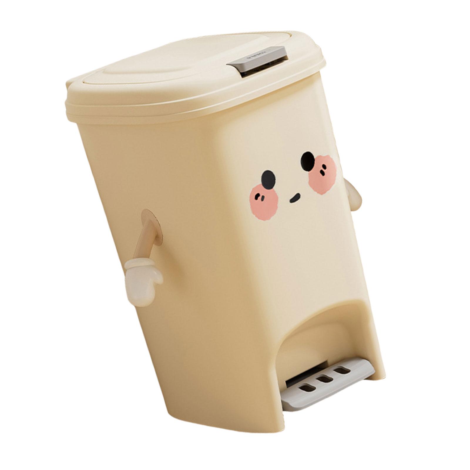 

Кухонное мусорное ведро большой вместимости, корзина для бумаги с крышкой, открывание ручным/ножным педальным механизмом для ванной комнаты, офиса, гостиной B