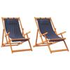 VidaXL Set of 2 Folding Beach Chairs, Patio Seats, Balcony Chairs, Outdoor Garden Camping Patio Furniture, 3214481