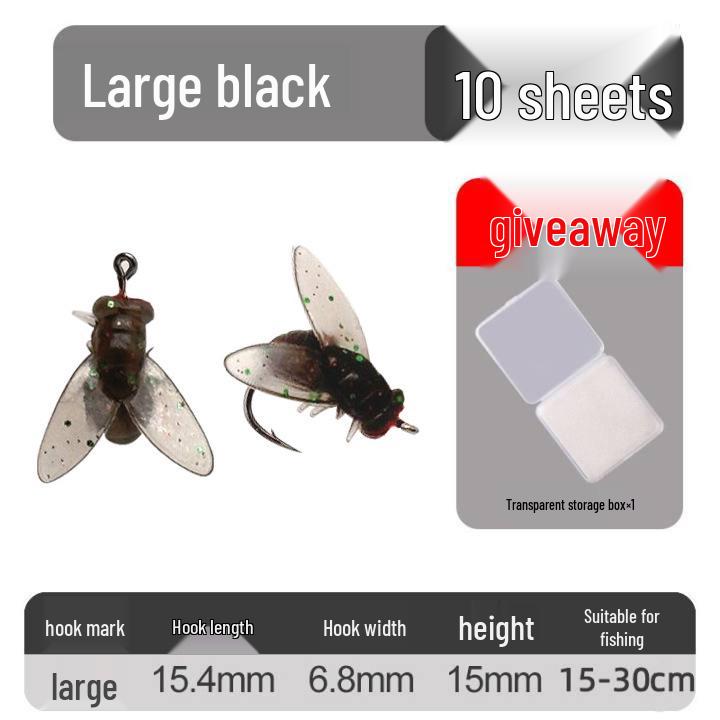 Bionischer Weichfliegenfischhaken: Künstlicher Insektenköder für Bachfischen, Weißfische und Döbel.