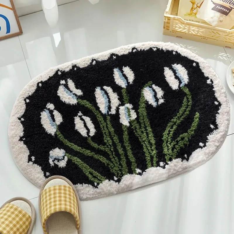 

Ковры Ковры для ванной комнаты Нескользящие впитывающие коврики Спальня Мягкие коврики Ковры для кухни Моющиеся быстросохнущие ковры Ковры 40 * 60cm чёрный