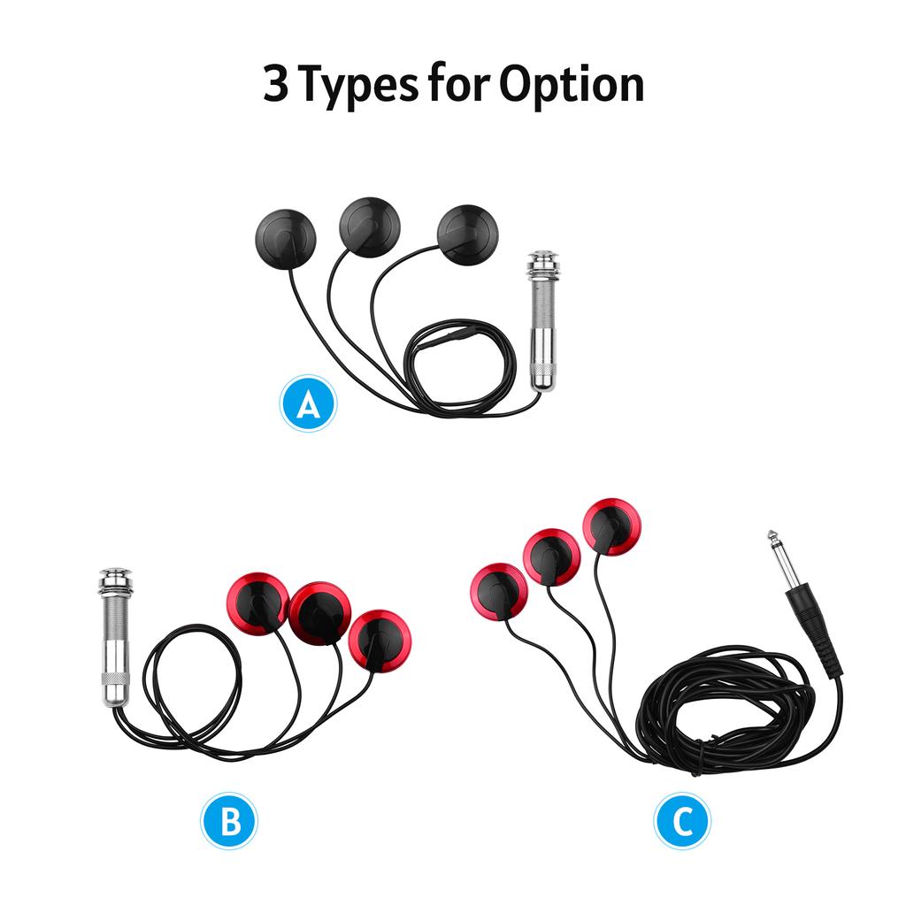 Adhesive Instrument Pickup Acoustic Guitar Pickup Mini Transducer with 1 4 Inch Connector for Violin Mandolin Ukulele