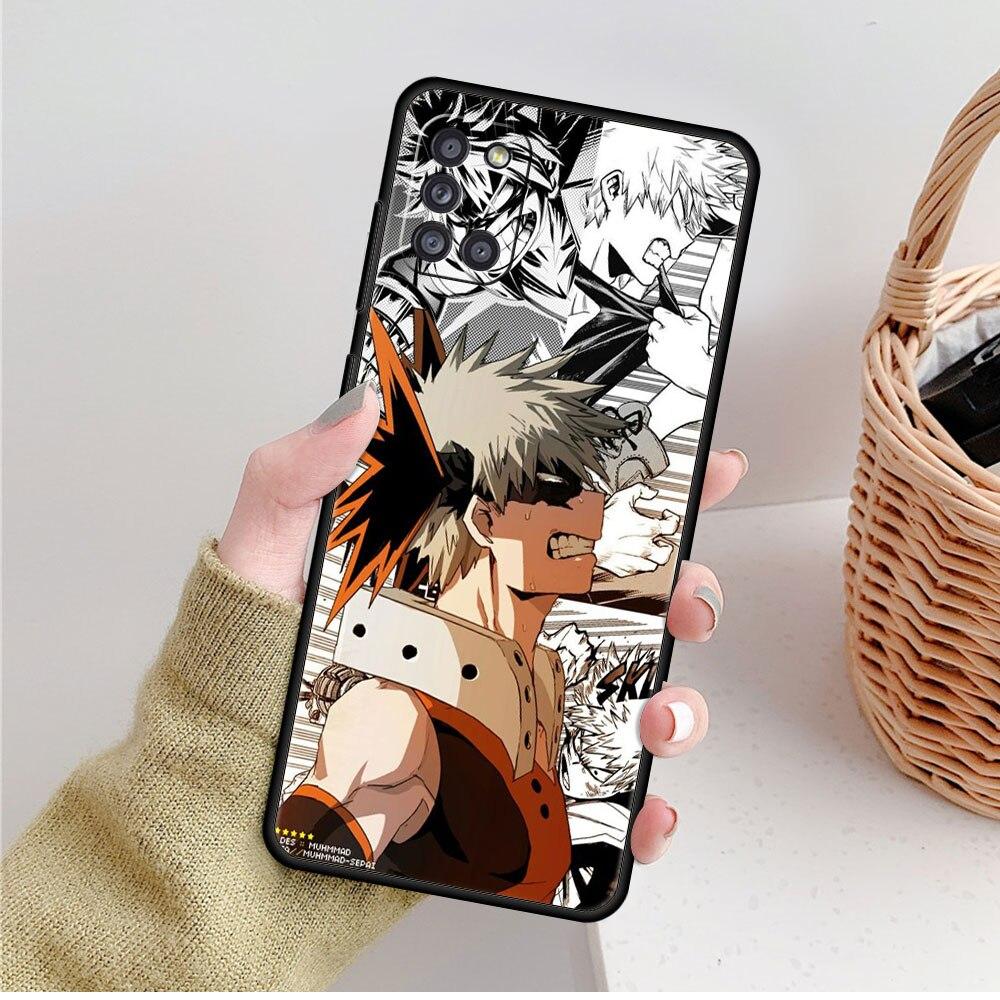 Boku no Hero Academia Black Smartphone For Samsung A41 A52 A31 A12 A72 A71 A02s A21s A51 A32 4G A73 A53 A03s A33 Celular Case