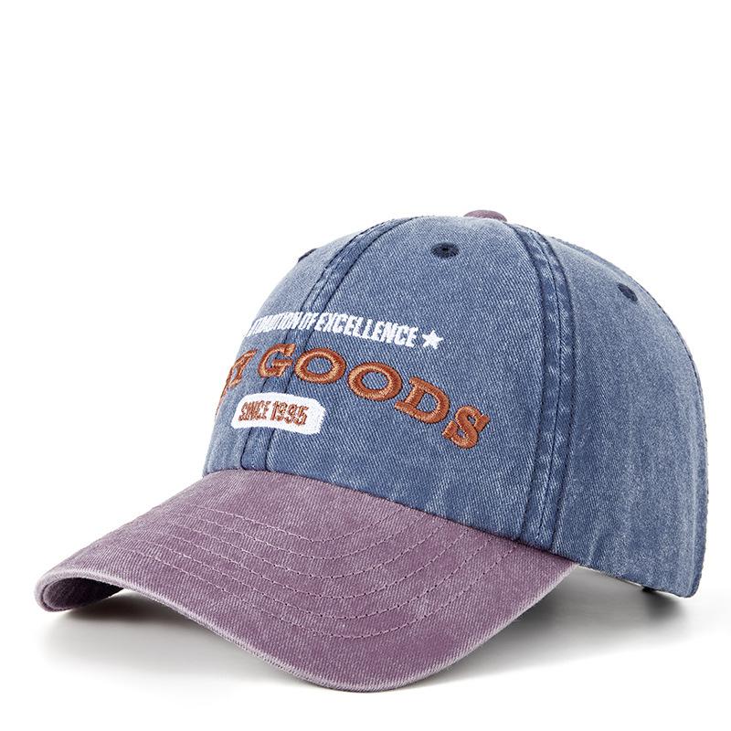 Street Retro Washed Duck Tongue Cap Spring and Summer New Men and Women Couples Sun-shading Fashion Korean Letters Embroidered Cap