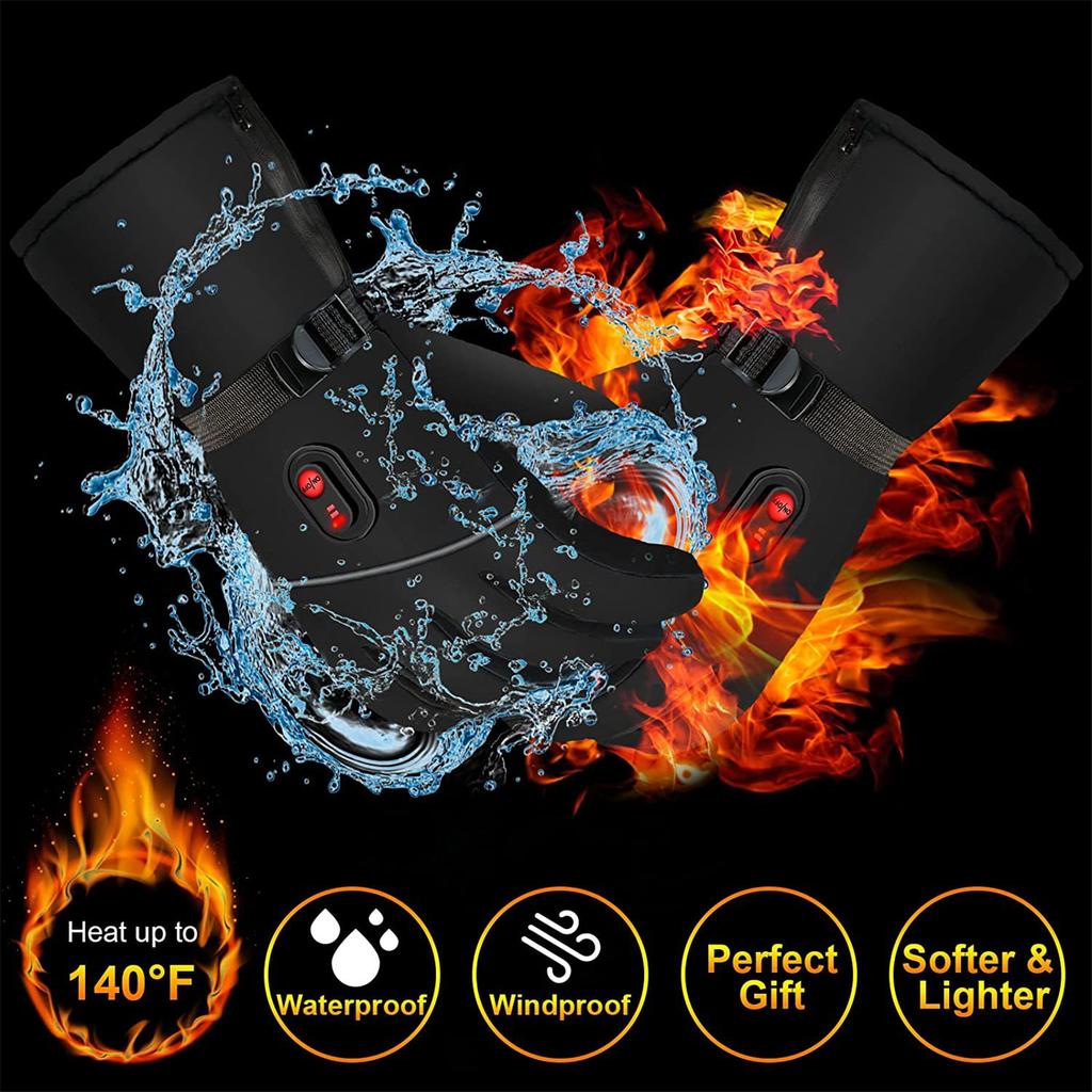 Heated Gloves for Adult Unisex Winter Heating Gloves Electric Warm Screentouch Gloves Hand Warmers for Outdoor Activity