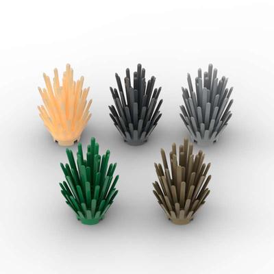 Non-Toxic Moc 10Pcs 6064 52208 Grass Shrubs Plant Building Blocks Scene Accessories Tree Leaf Decoration Brick Particle Toy Children Gifts