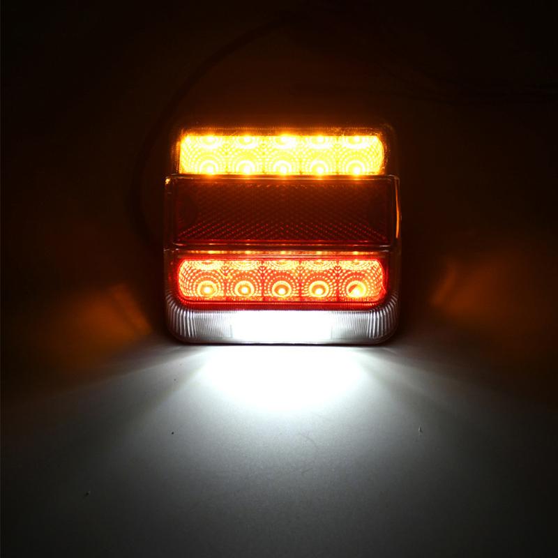 2Pcs 12V/24V Car Trailer Trucks Tail light Car LED Rear Tail Light Running Turn Signal Rear Lamps Waterproof Tailight Parts