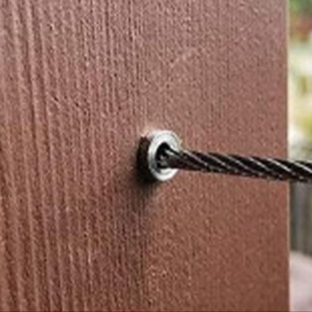 10 шт. Защитные гильзы из нержавеющей стали, фурнитура для ограждений из троса, защитные гильзы для стального троса, палубные защитные гильзы для стального троса other