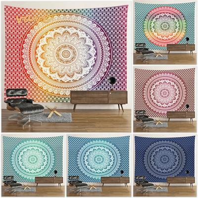 Indyjska Mandala Gobelin Kwiatowy Wiszący na Ścianie Bohemski Hippie Tkanina Materiał Duży Gobelin Koc Dom Estetyczny Wystrój Pokoju