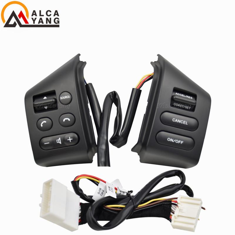 Car Accessories Steering Wheel Control Buttons With Backlight Silver Buttons For Nissan Livina Tiida Sylphy