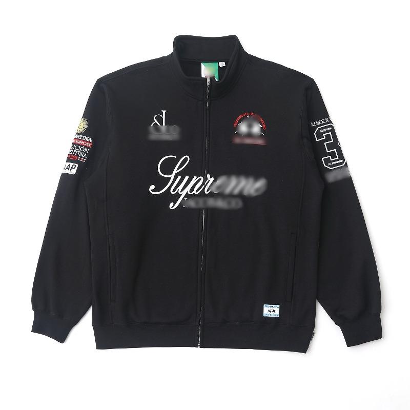 Men's and women's alphabet decal waterproof hooded zipper jacket