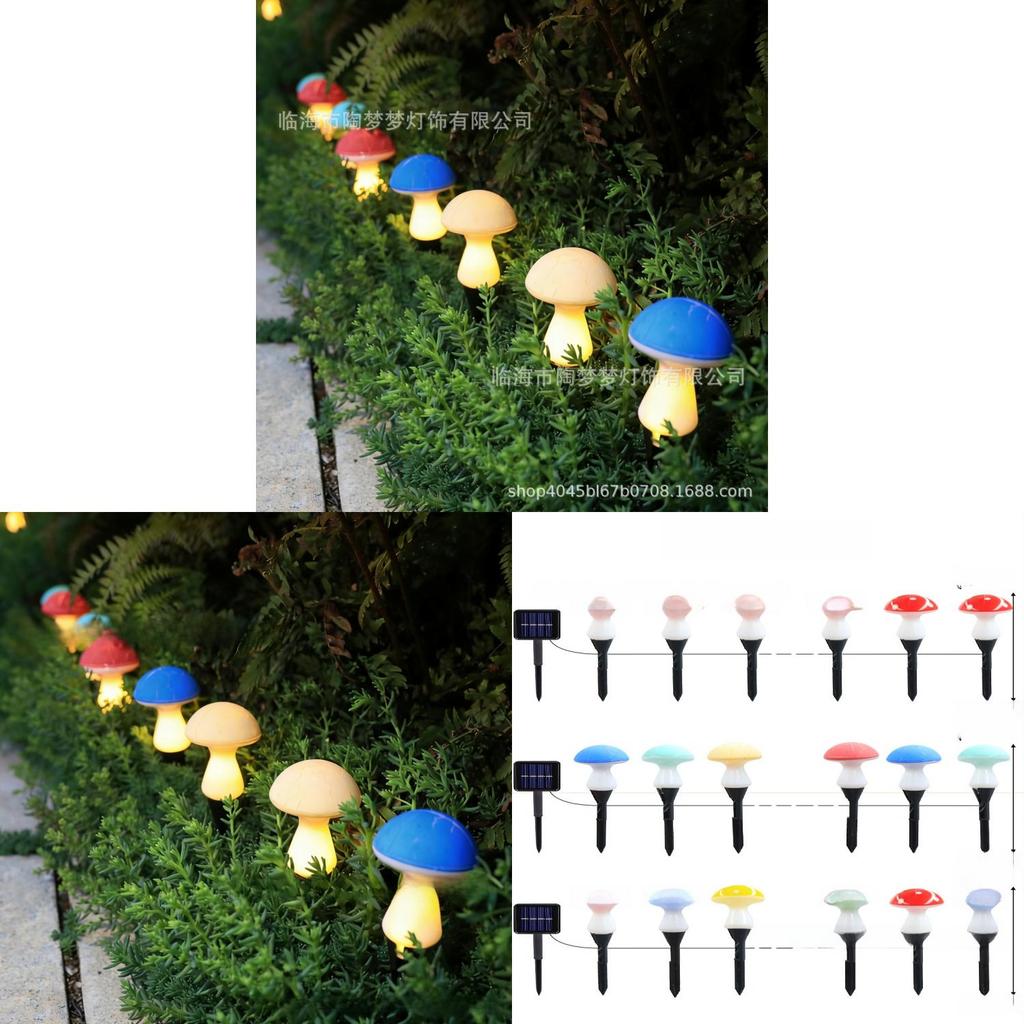 Solar Mushroom Garden Lights With 8 Modes For Outdoor Pathway Decor