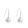 Yhpup Korean Style Imitation Pearls Round Drop Earrings Stainless Steel Elegant Chic Charming Jewelry for Women Gift Waterproof