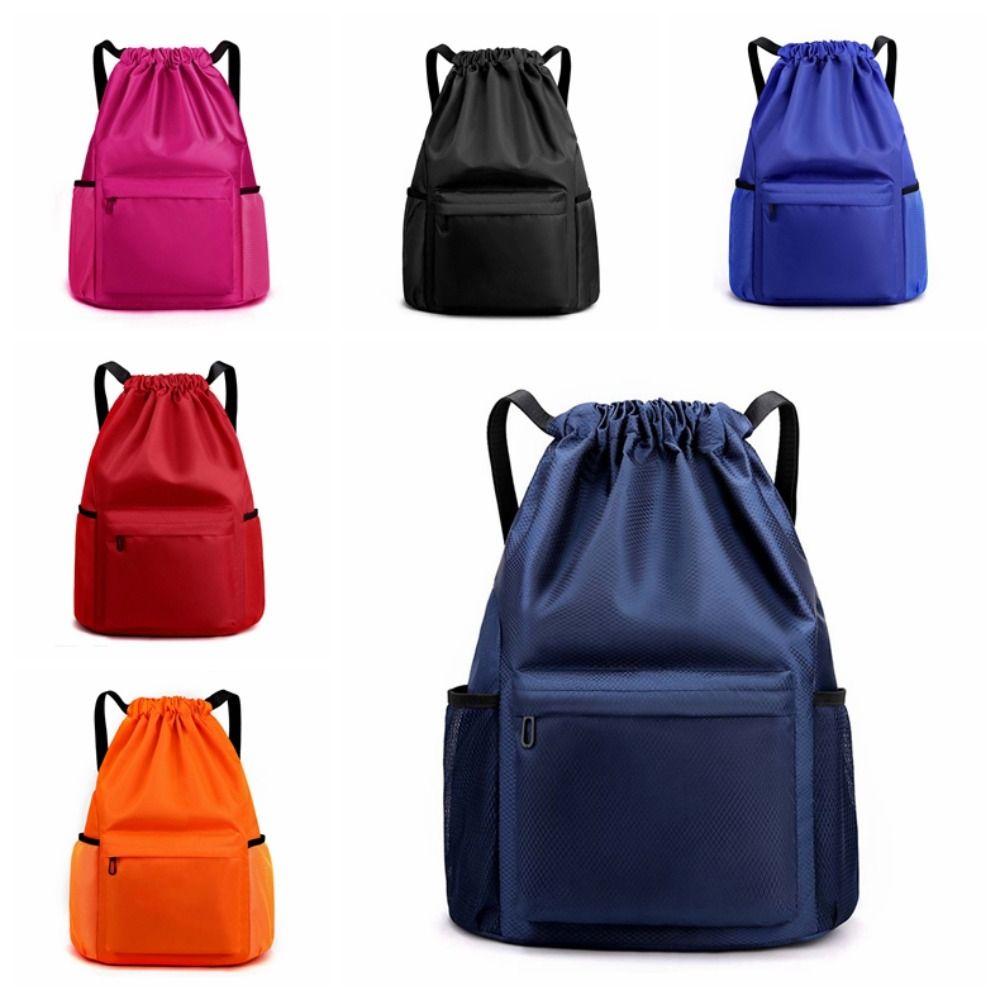 Large Capacity Oxford Cloth Backpack Portable Drawstring School Bag Gym Drawstring Bag Students