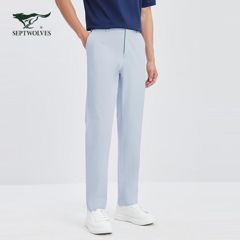 SEPTWOLVES Men's Easy Care Straight Fit Business Casual Pants