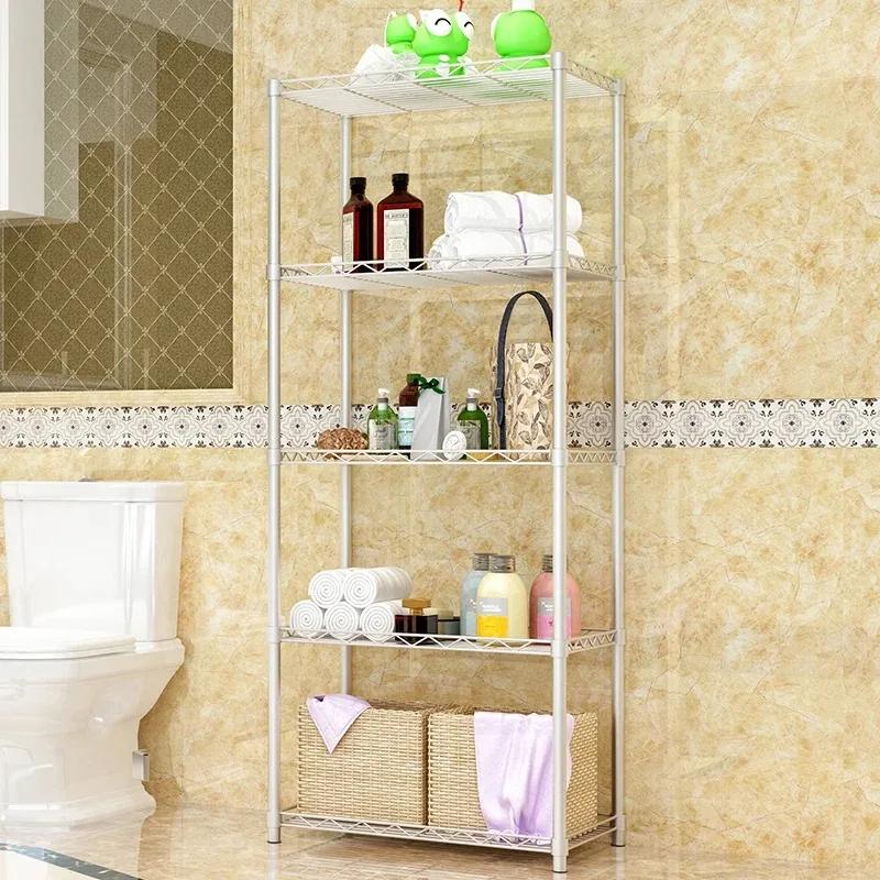 3/5-warstwowy stojak do przechowywania, żelazny organizer na drobiazgi, stojak podłogowo-sufitowy, kuchenny stojak na mikrofalówkę, akcesorium do przechowywania