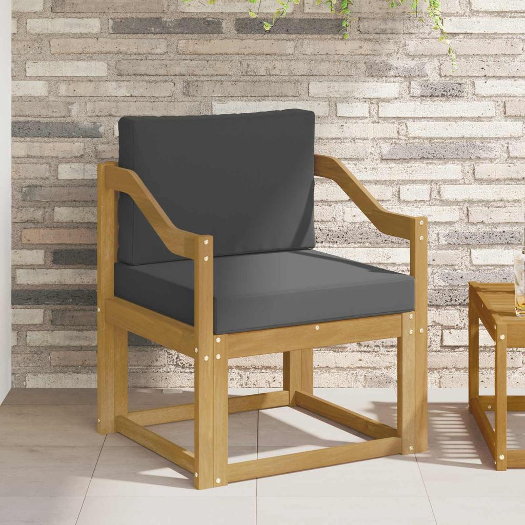 2 Piece Outdoor Sofa Set Polyester White and Anthracite