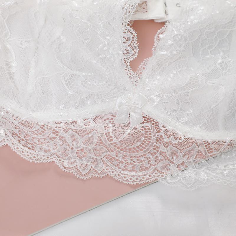 Sexy Lace Lingerie French Triangle Cup Women's Bra Without Underwire Ultra-thin Seamless Bra