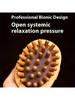 Wooden Scalp Massager Brush With Rounded Tips, Anti-Skid Elastic Handle, Comfortable Scalp Massage T