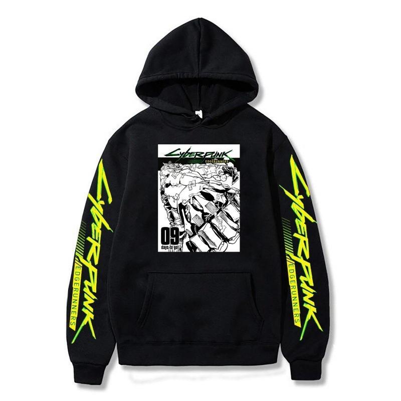 Yberpunk Edge Walker Printed Series Hoodie with A Hooded Sweatshirt Unisex Printed Hooded Street Wear Hooded Pullover Harajuku