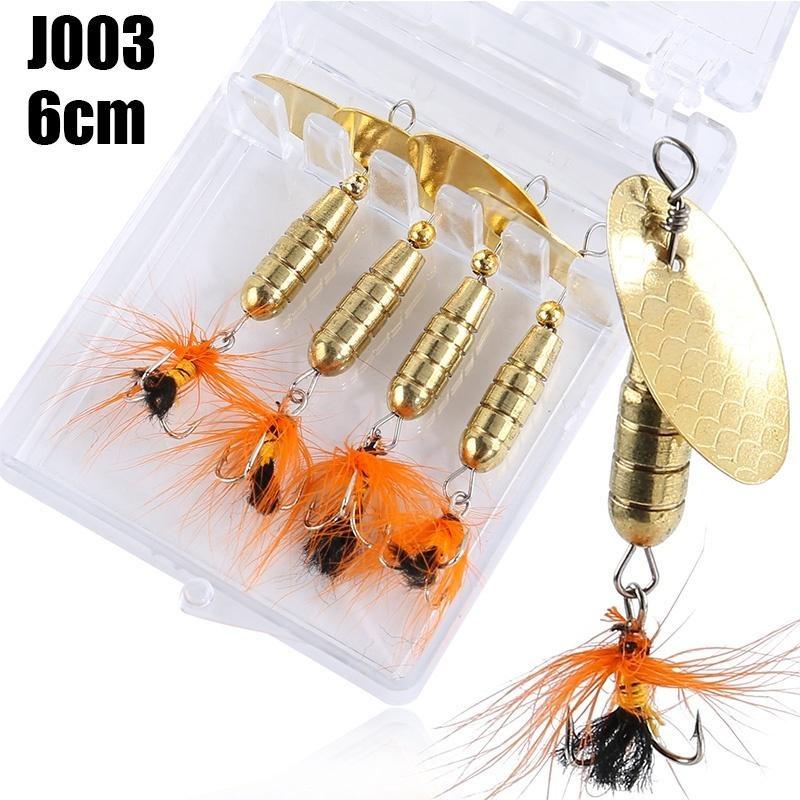 Rybářské návnady Spinner 5ks Kovové rybářské návnady Návnada Pstruh Losos Sada návnad s tvrdou kovovou lžičkou