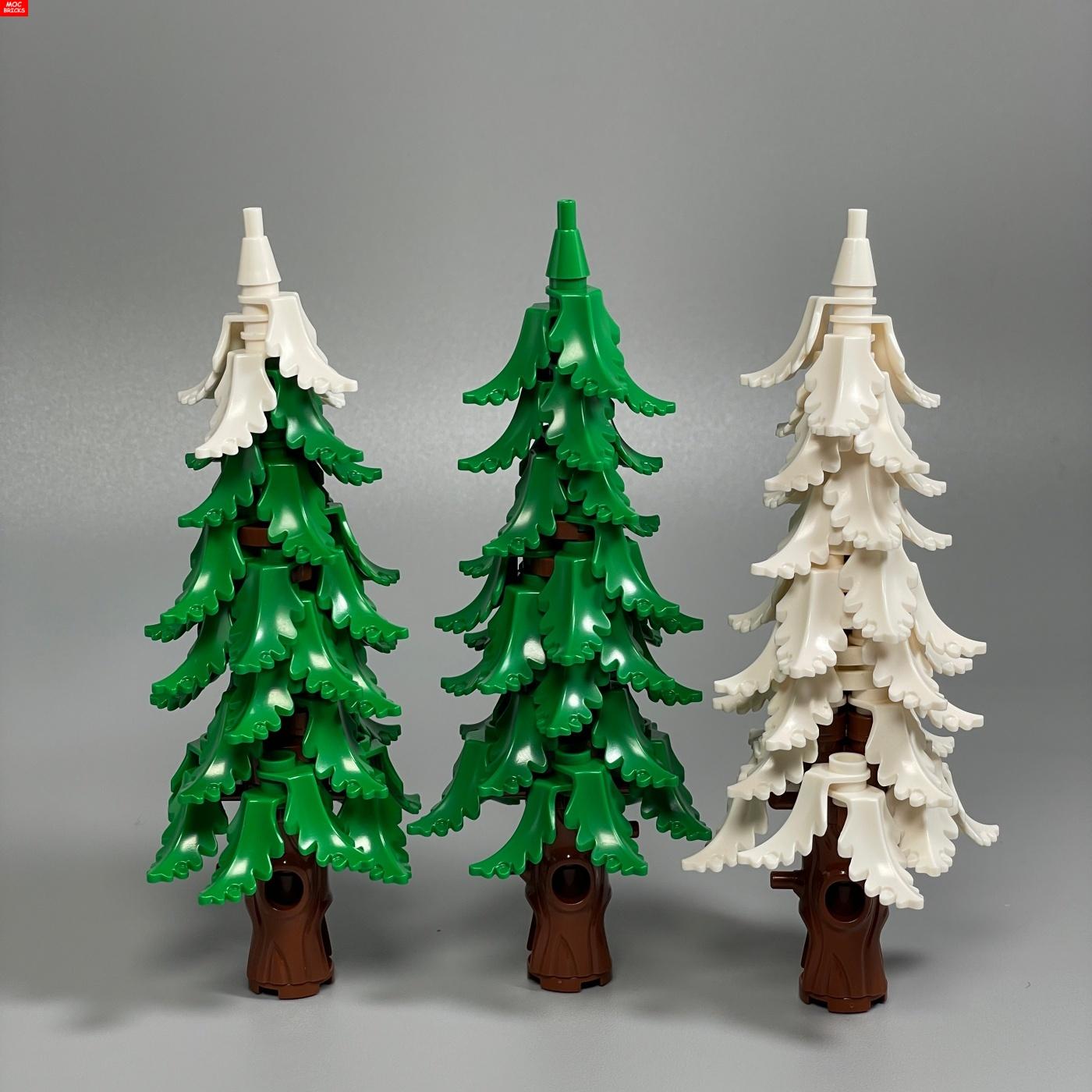 MOC Bausteine Höhe ca. 147 mm Kiefer & Zypresse Schneefeld Eislaufen Winterpark Szene Lernorientierte Bausteine Kinderspielzeug