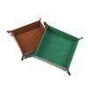 Key Box Pu Leather Folding Dice Tray Box Dice Game Tray For Game Dice Storage Table Board Games