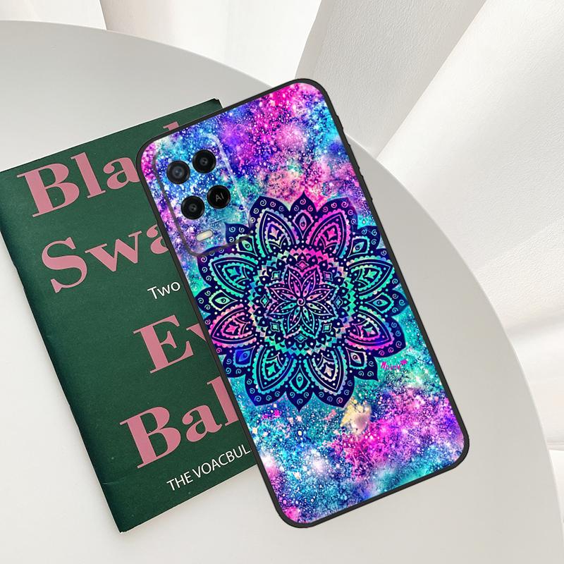 Flowers Mandala Floral Case For Oppo A58 A78 A98 A15 A16 A17 A52 A72 A76 A96 A54 A74 A94 A57 A77 A54S A57S Cover