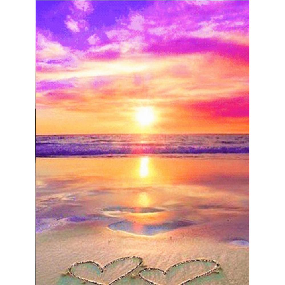 Diamond Painting Seaside Full Square Cross Stitch Kits 5D Diamond Embroidery Landscape Mosaic Door Needlework Home Decor