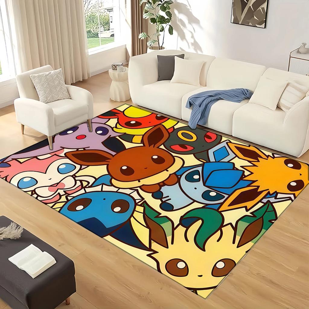 Pokemon Pikachu Cartoon Carpet Rug for Living Room Bedroom Home Sofa Decoration,kids Non-slip Floor Mat Christmas Gift