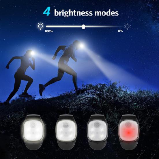 

Уличный светильник с зажимом Нескользящий зажим Плотно легкий Портативный Высокая яркость Перезаряжаемый через USB 4 легких формы Воротник для сумки Ремень на руку Цепляющийся мини Sets