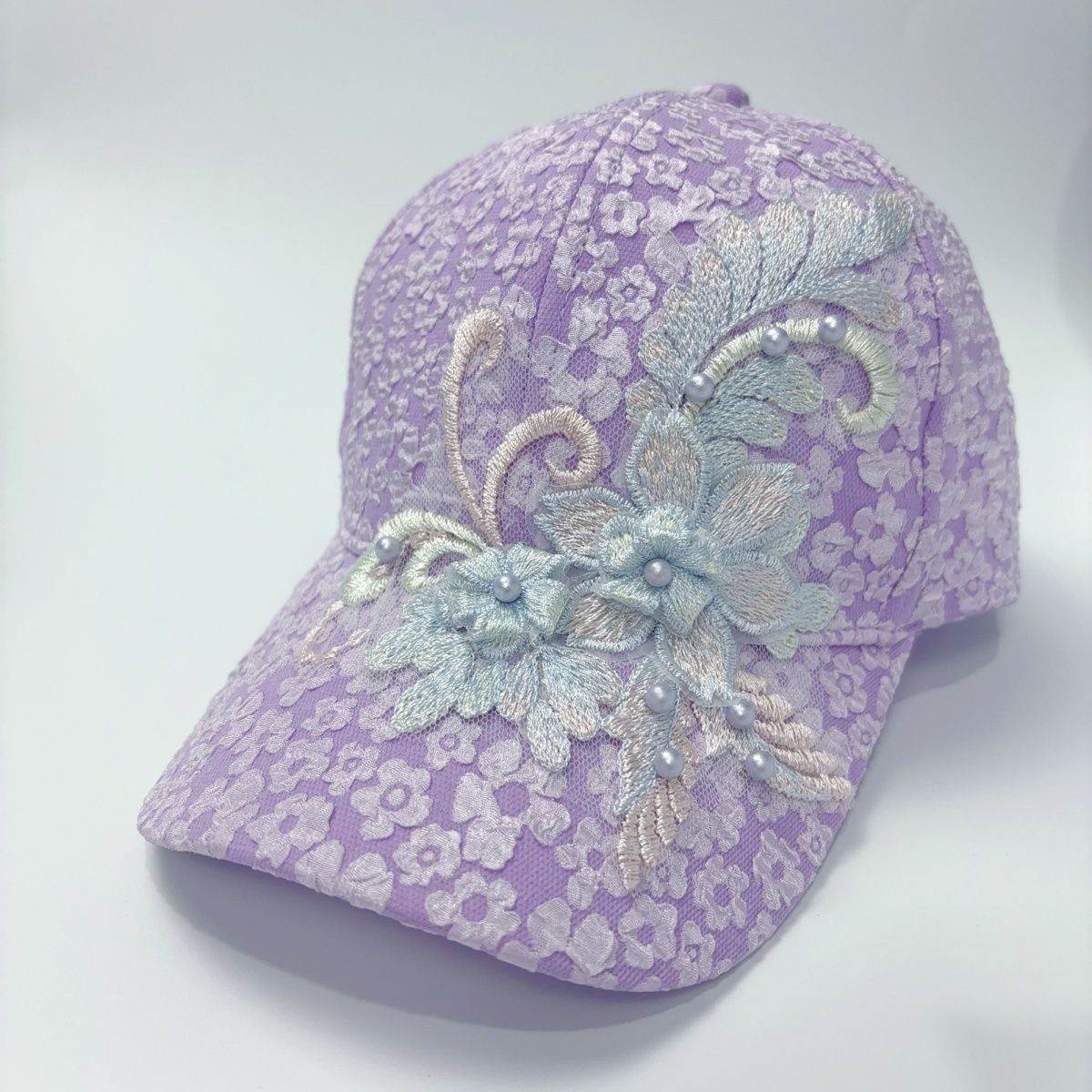 

Бейсболка корейская кружевная вышитая цветочная кепка в пасторальном стиле дышащая летняя дорожная защита от солнца универсальная шляпа от солнца фиолетовый